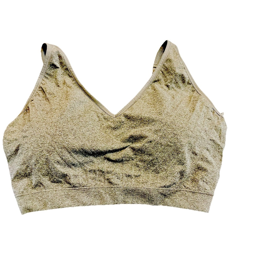 Auden Plus Size Sports Bra 4X Gray, Wire Free‎ EUC